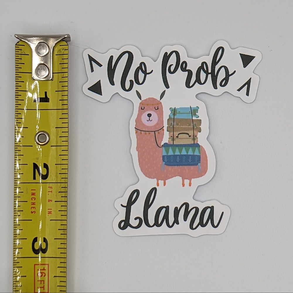 No Prob Llama Sticker - Picture 2 of 2